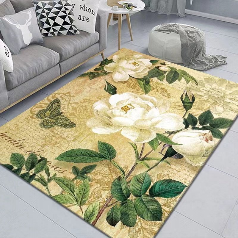 Wholesale nordic design large modern house floor 3d washable oval roserugs and sets boho style household