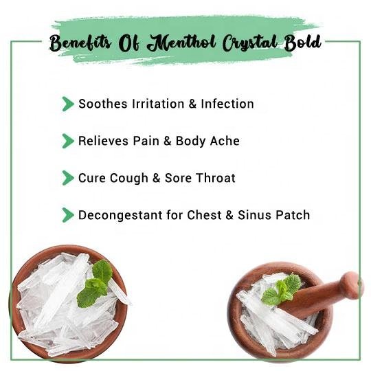 Hot Selling 100% Purity Organic Intermediate Flavoring agents menthol crystals