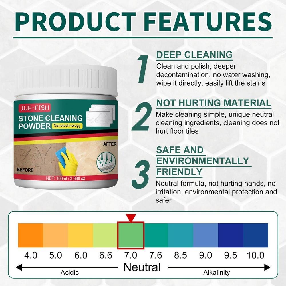 deep cleaning Floor Cleaner safe health Tile Stone Cleaner Powder Quickly oil Stone Tile kitchen Stain Remover