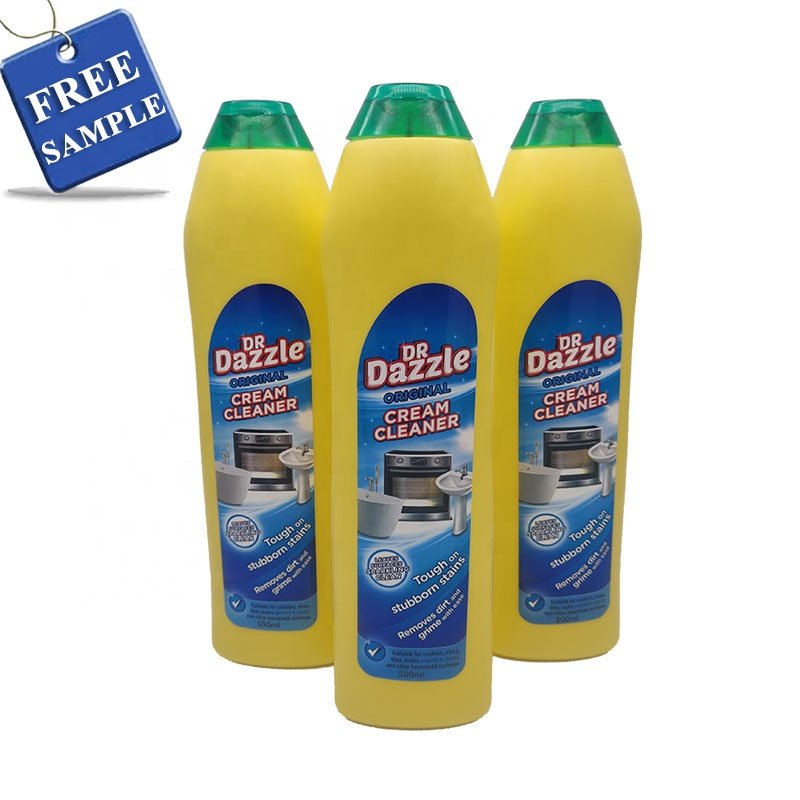 Multi-surface household lemon flavored bath kitchen stubborn stains oil surface active cream cleaning detergent with CIF price