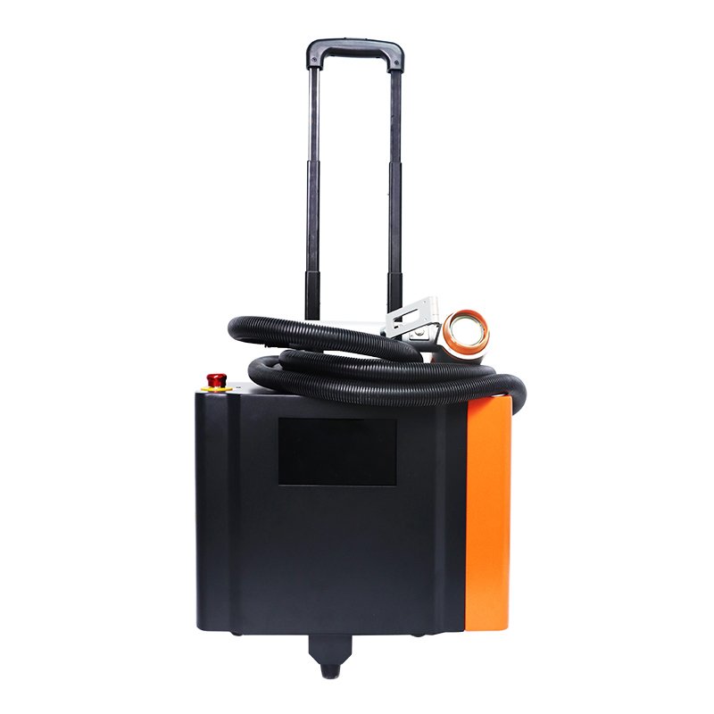 Mini Trolley Suit Case 200w Pulse Wood Metal Paint and Stain Removal Tool Stripper Cleaner Remover Fiber Laser Cleaning Machine