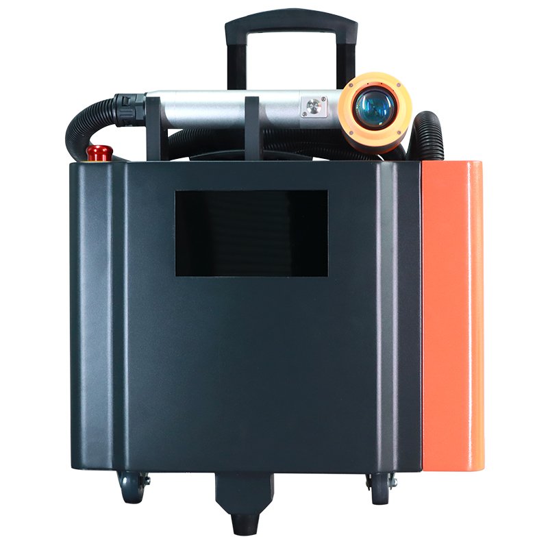 Mini Trolley Suit Case 200w Pulse Wood Metal Paint and Stain Removal Tool Stripper Cleaner Remover Fiber Laser Cleaning Machine