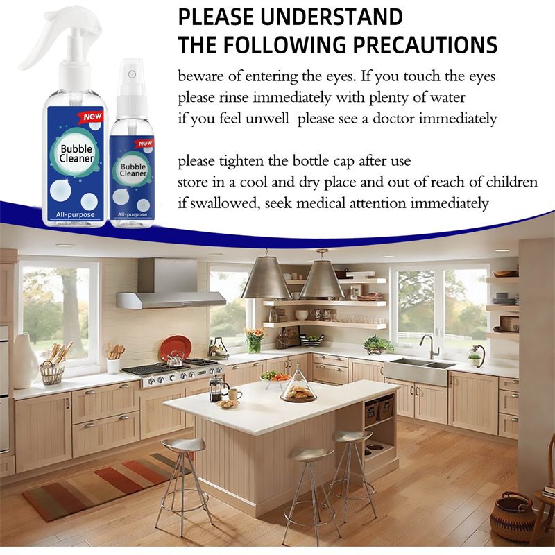 North Moon 100ml kitchen cleaner spray oil grease stain remover multipurpose kitchen grease foam cleaner ceramic stove cleaner
