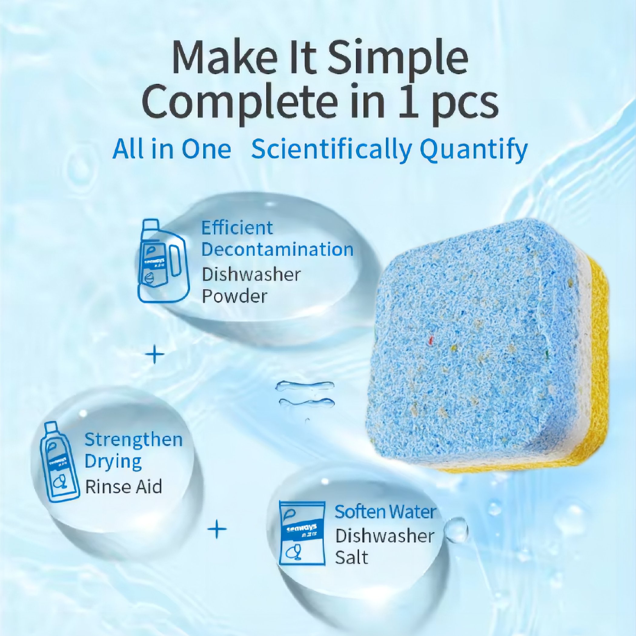 New Oem/odm Dish Cleaning Eco-friendly Products Sustainable Dishwashing Tablets Thick Oil & Stain Removal Dishwasher Tablets