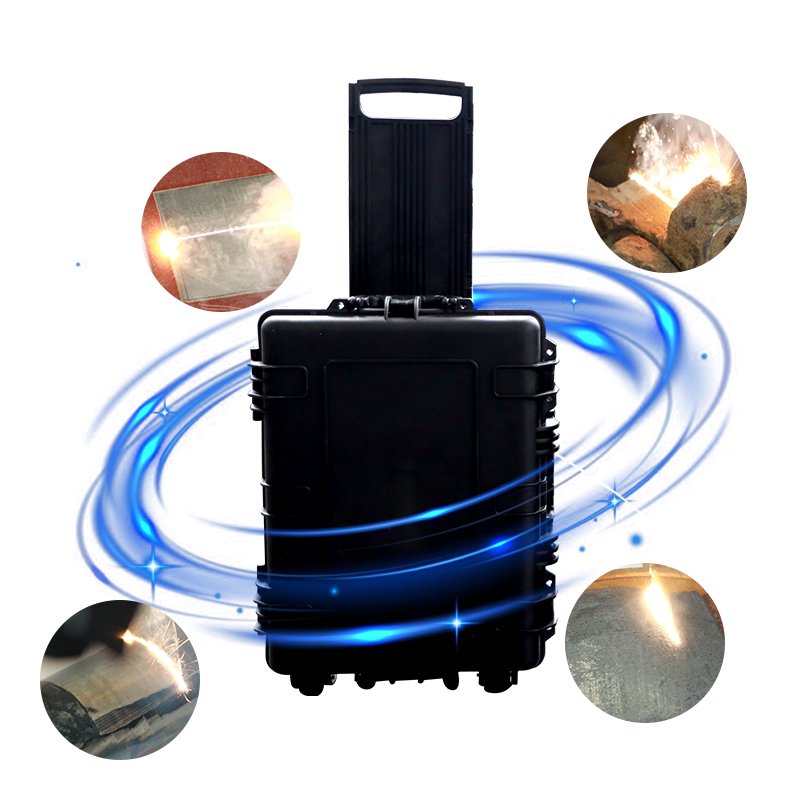 BOGONG handheld dual mode pulse laser rust removal 300w wood metal surface cleaner oil stain weld laser cleaning machine sales