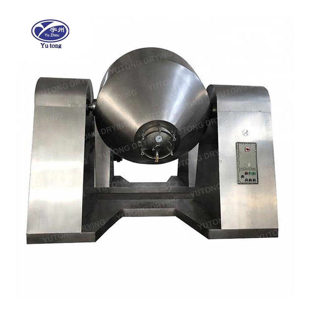 CE SZG Series Chemical powder Conical Revolving Glass Lining Double Cone Rotary Dryer