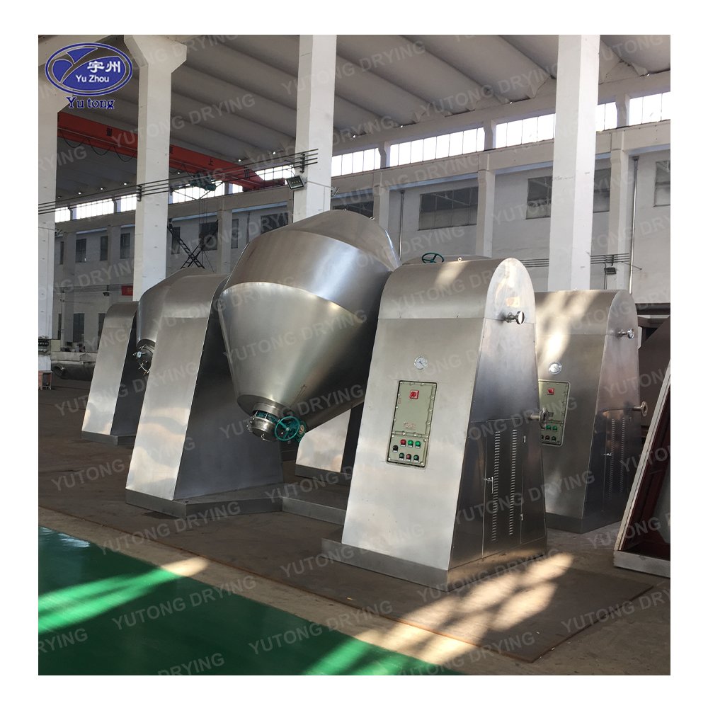 CE SZG Series Chemical powder Conical Revolving Glass Lining Double Cone Rotary Dryer