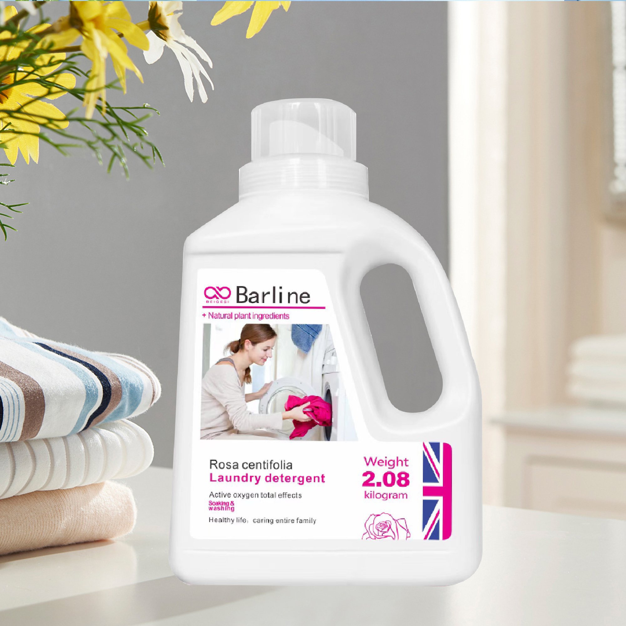 High Efficiency Liquid Laundry Detergent with Fabric Softener Sheets Infused with Essential Oil for Machine Wash Clothes