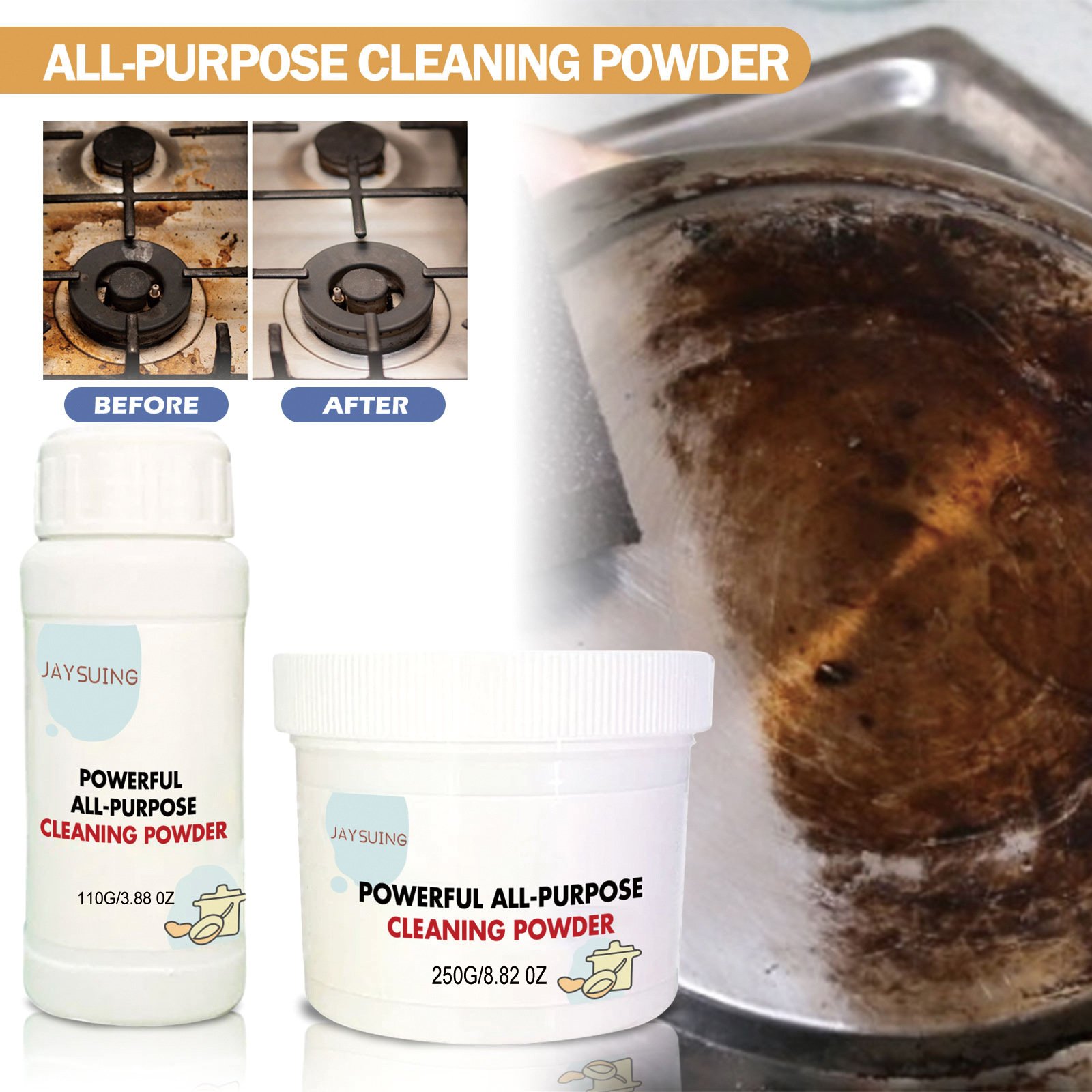 Multi Functional Cleaning Powder For Removing Rust From Kitchen Utensils Cleaning Heavy Oil Stains In The Kitchen