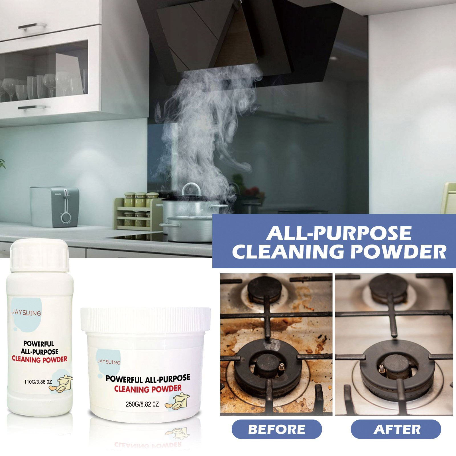 Multi Functional Cleaning Powder For Removing Rust From Kitchen Utensils Cleaning Heavy Oil Stains In The Kitchen