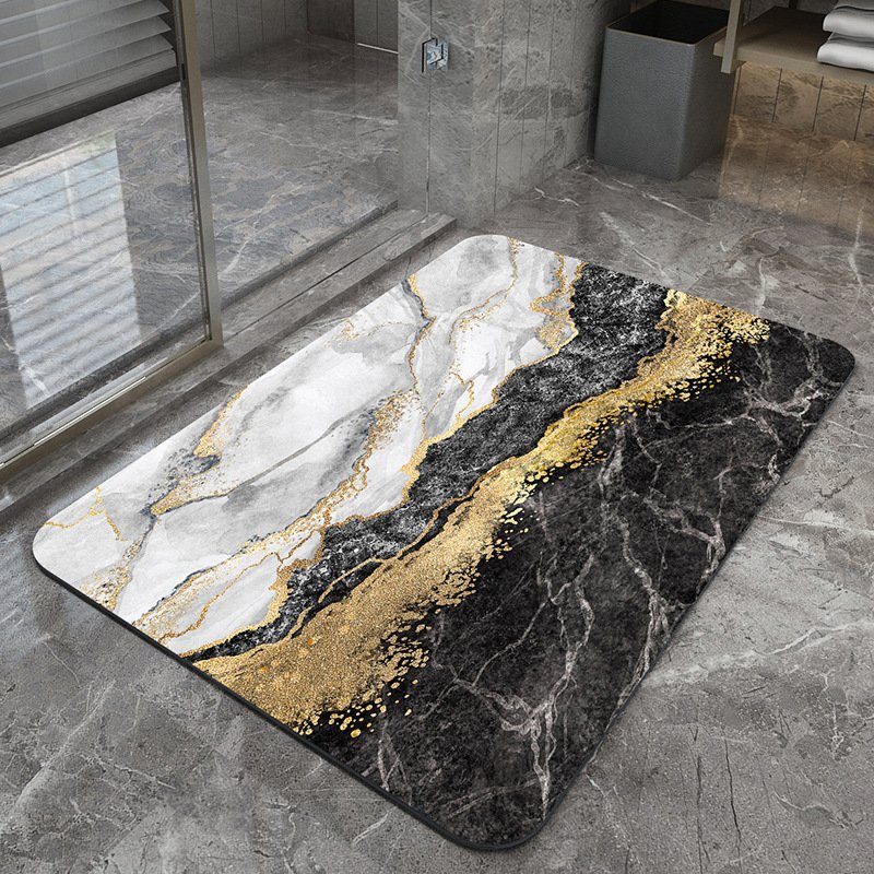 Absorbent Floor Mat Diatomaceous Ooze Bathroom Mat Household Carpets Quick Drying Area Rug Anti-slip Bath Mats