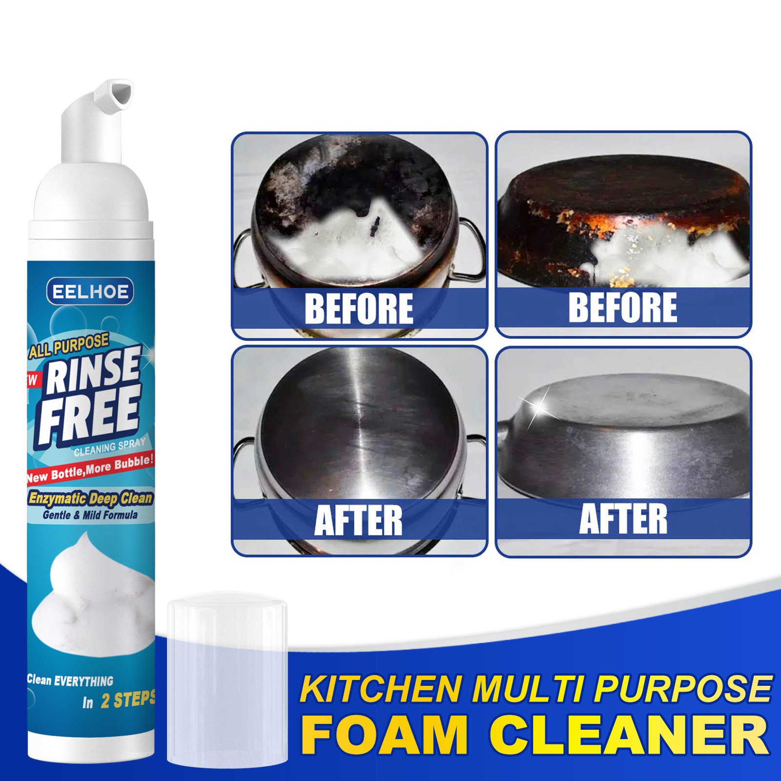 Eco friendly Powerful Magic Kitchen Grease Cleaner Rust Stain remover Magic Degreaser Easy to clean kitchen foam cleaner