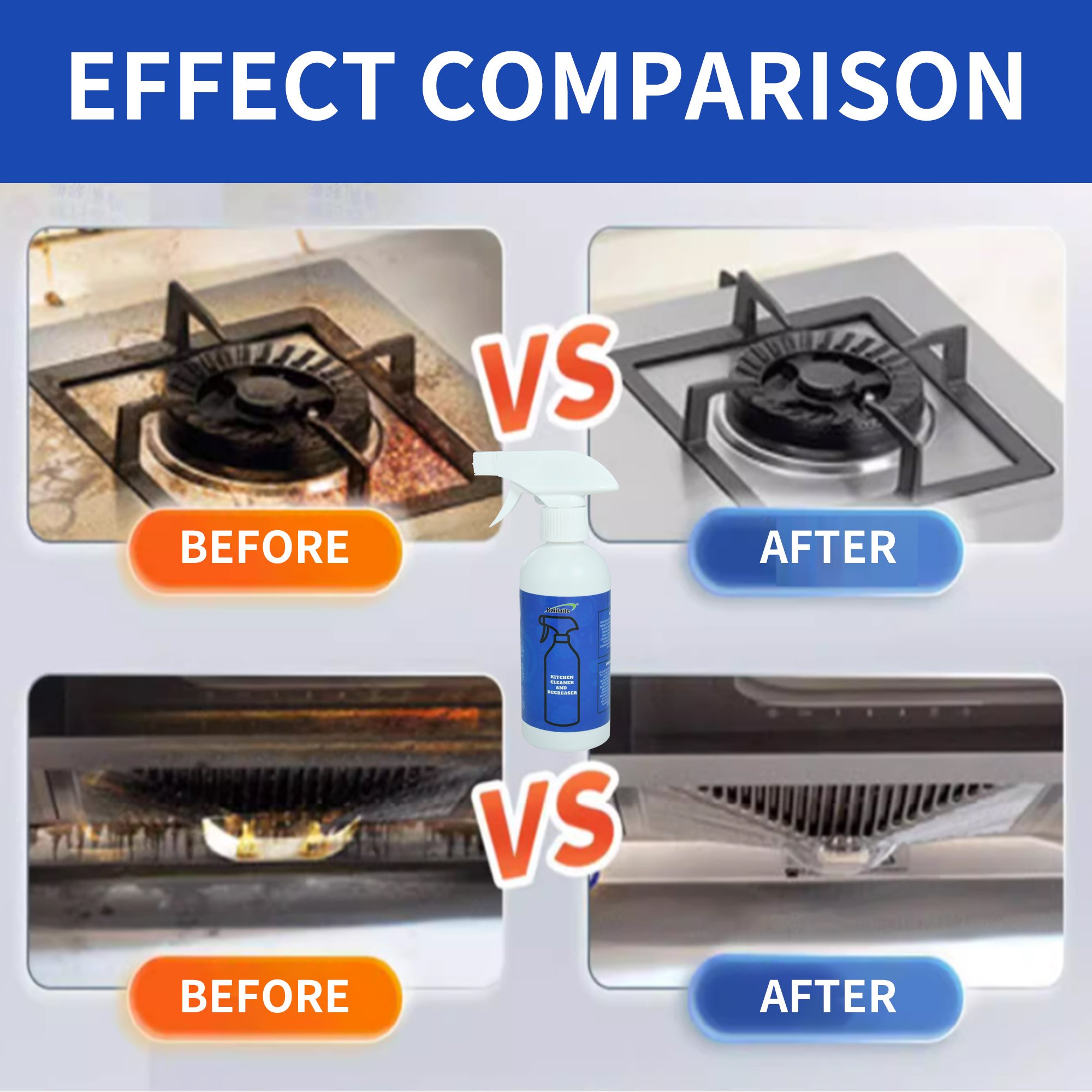 Kitchen Cleaner Spray Foam Oil Stain Cleaner Products for Oven and Kitchen Grease Cleaning Tools Liquid Cleaner Ingredients