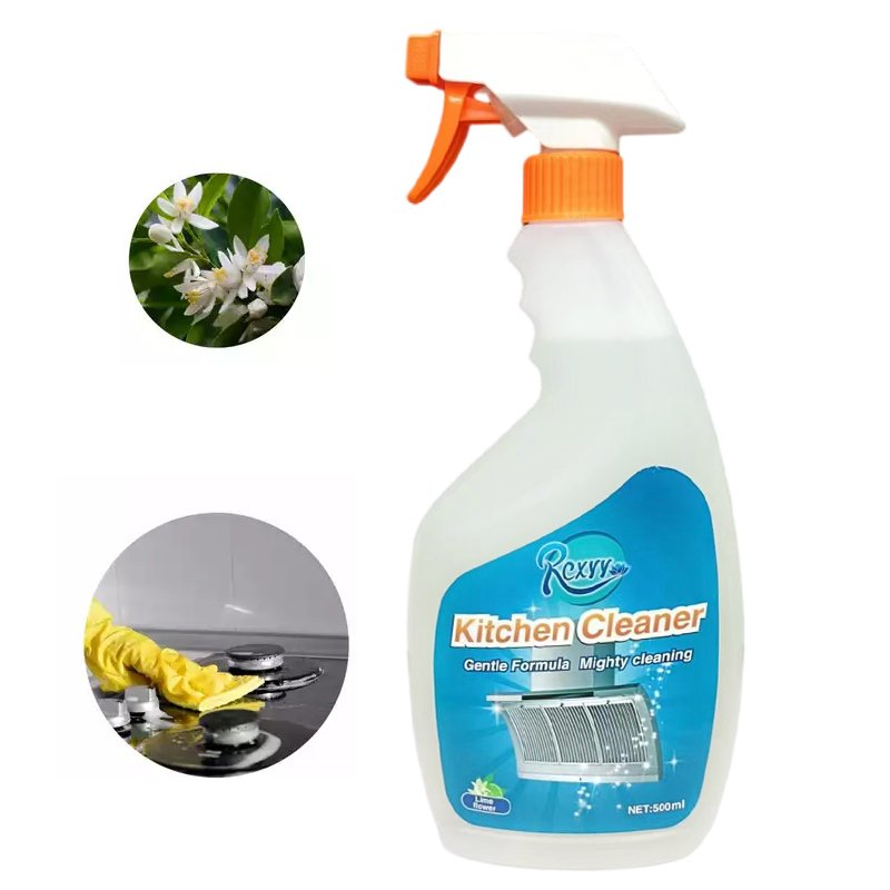 Popular Seller Household Kitchen Cleaner Products Transparent Bottle Kitchen Cleaner Spray Oil Grease Stain Remover