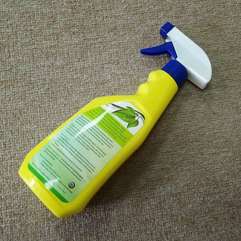 OEM Direct Extractor Hood 500ml Heavy Oil Antiseptic Stain Removing Liquid Spray for Kitchen