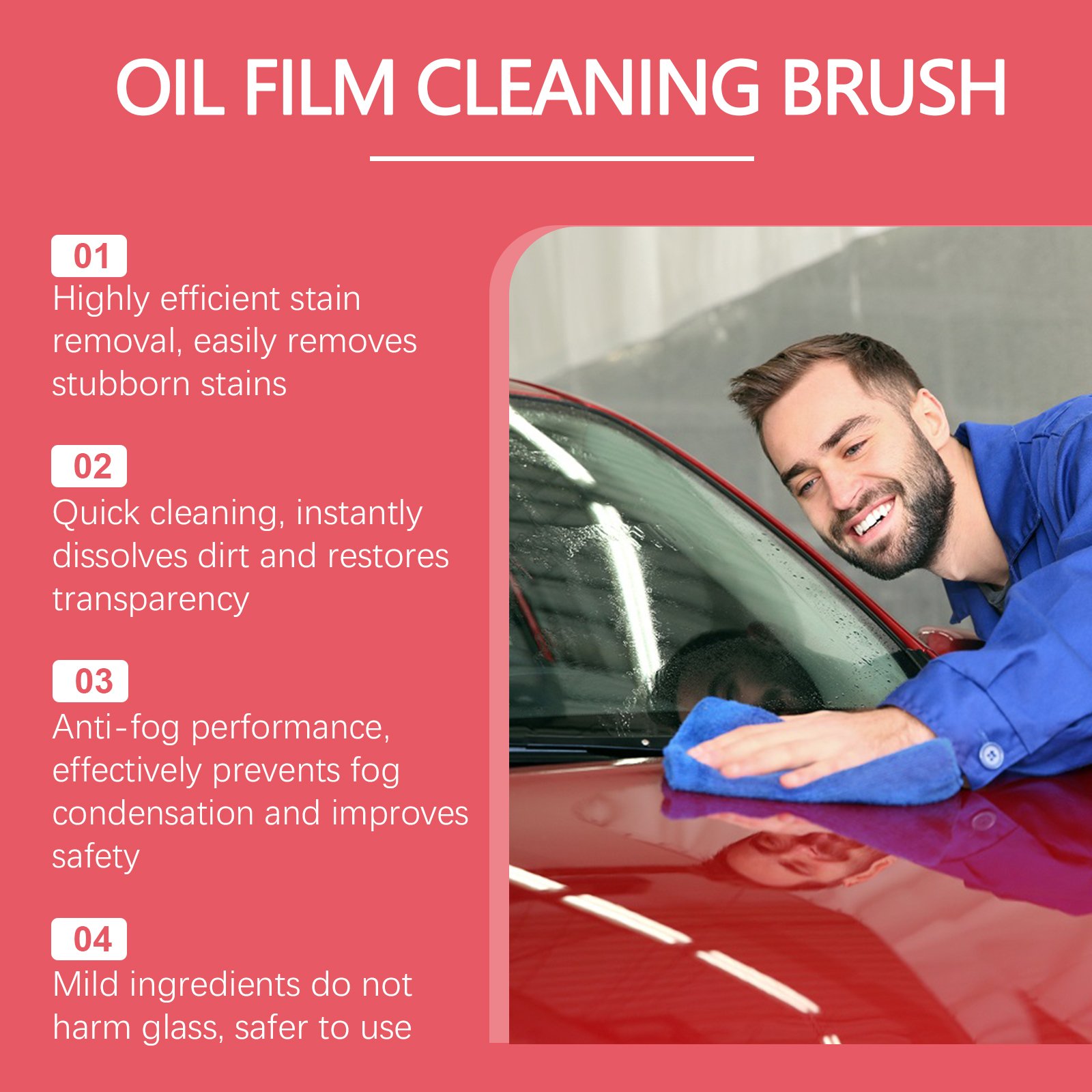 New Car Cleaner Windshield Reconditioning Stain Remover Stain Remover Oil Film Glass Cleaner Car Windshield Cleaner