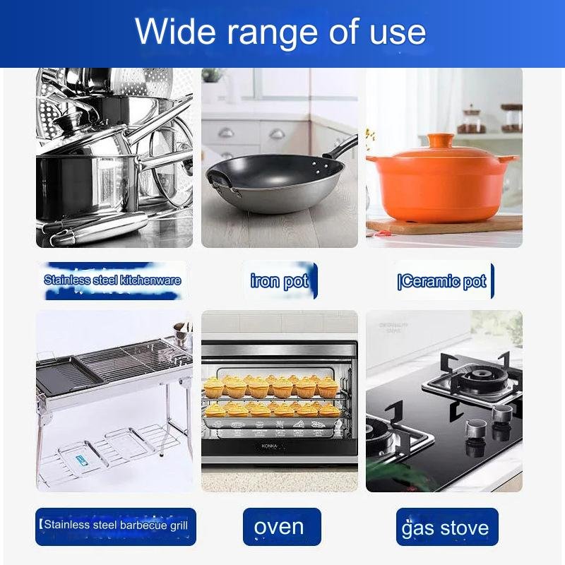Stainless steel rust cleaning agent Clean kitchen to remove oil stains iron pot bottom cleaner