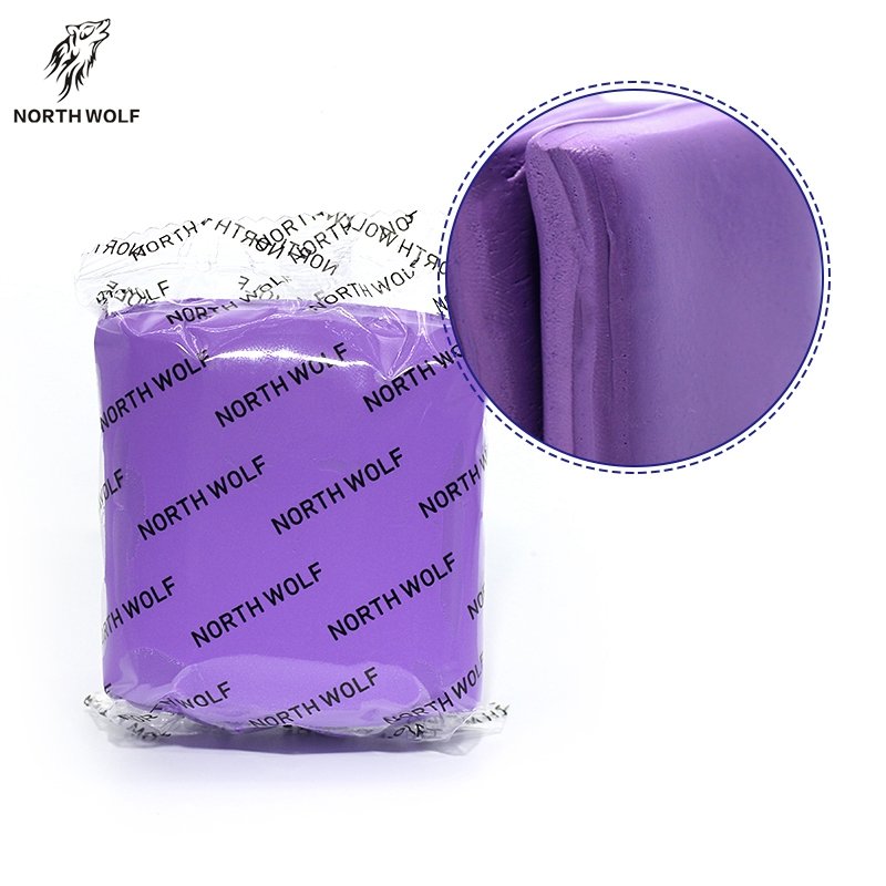 deluxe clay bar car auto detailing OEM package wholesale China manufacturing 150g purple car wash car detailing