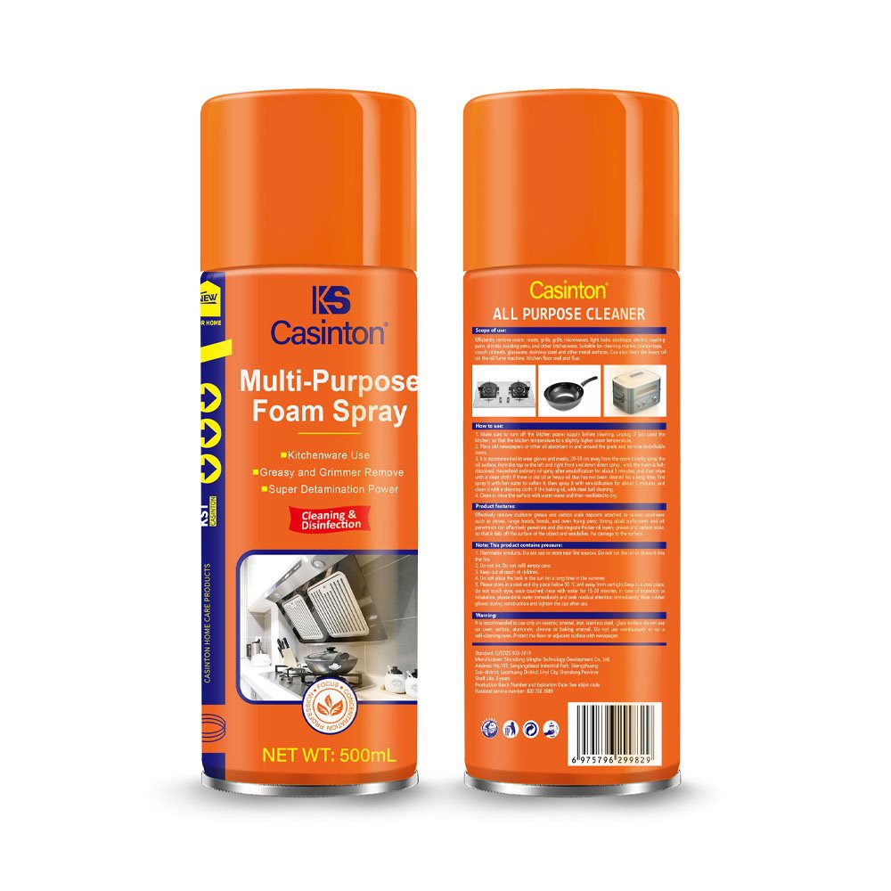 Strong Cleaner 500ml Heavy Grease Kitchen Cleaning Foam Eco-friendly High efficiency kitchen cleaner Spray cooktop tile