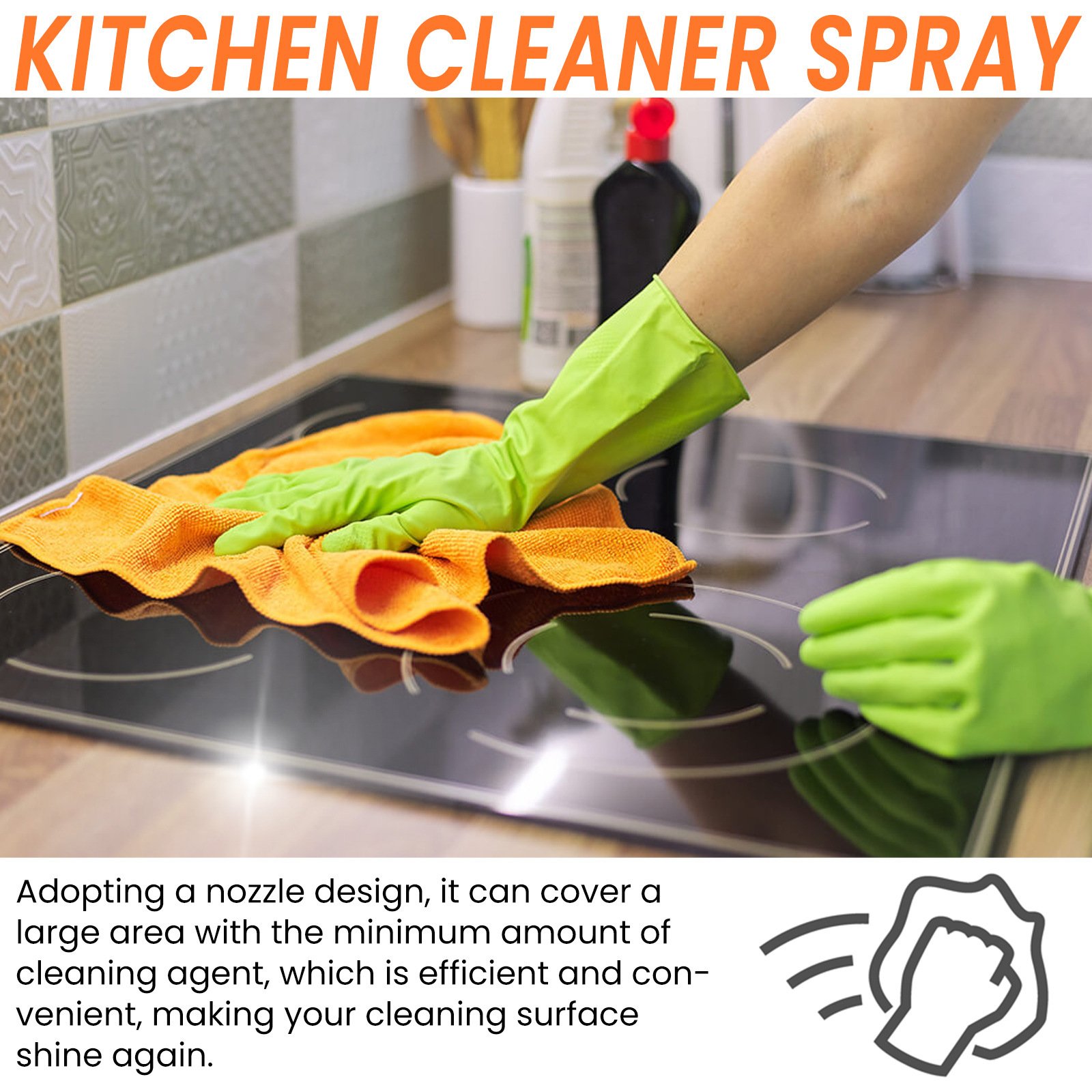 Jue-Fish Multifunctional Bubble Foam Household Oil Stain Removing Cleaning Detergent Kitchen Cleaner Spray