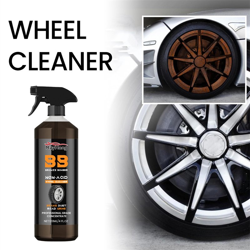 RAYHONG 120ml car wheel cleaner hub cleaning renovating liquid anti corrosion oil stain removing spray bb bronze bomber