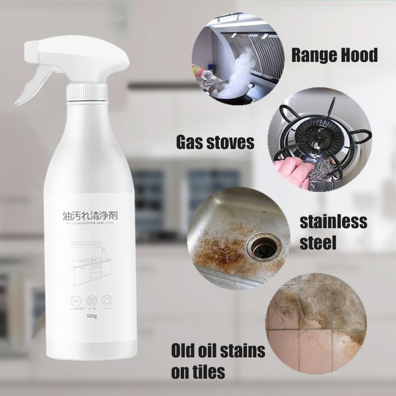 Manufacturer 500g high quality kitchen detergent stain remover spray oil stain cleaner for sale
