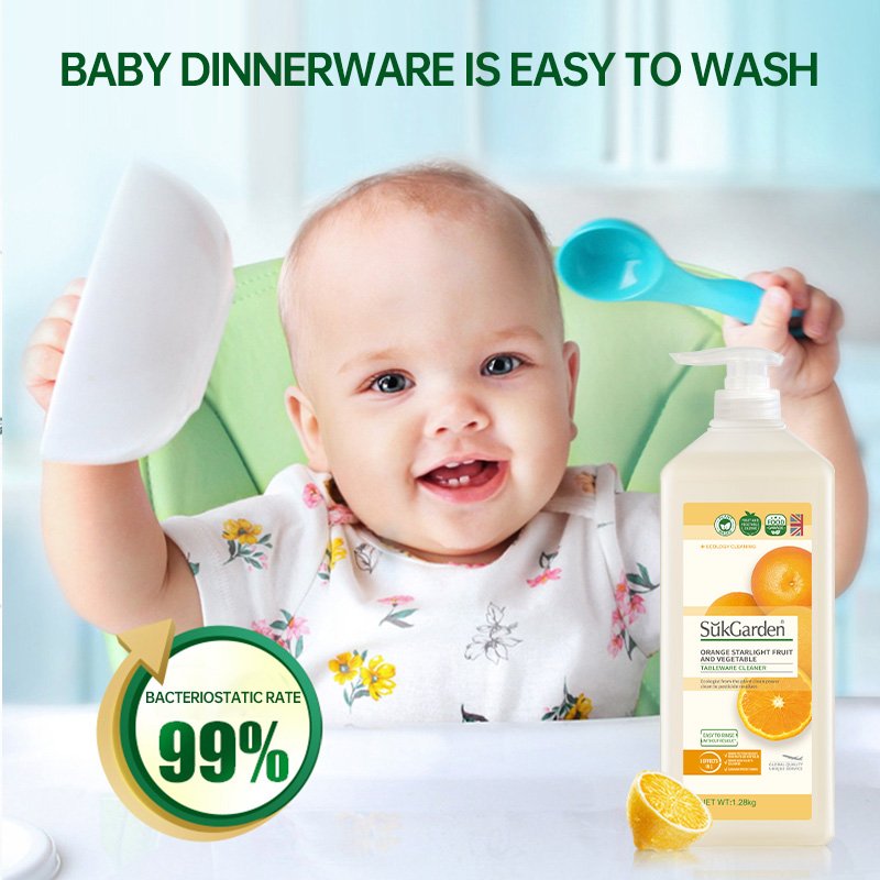 Sukgarden Liquid Soap 1.28kg Zero Add Washing Fruit And Vefetable Tableware Baby Bottles Kitchen Cleaner