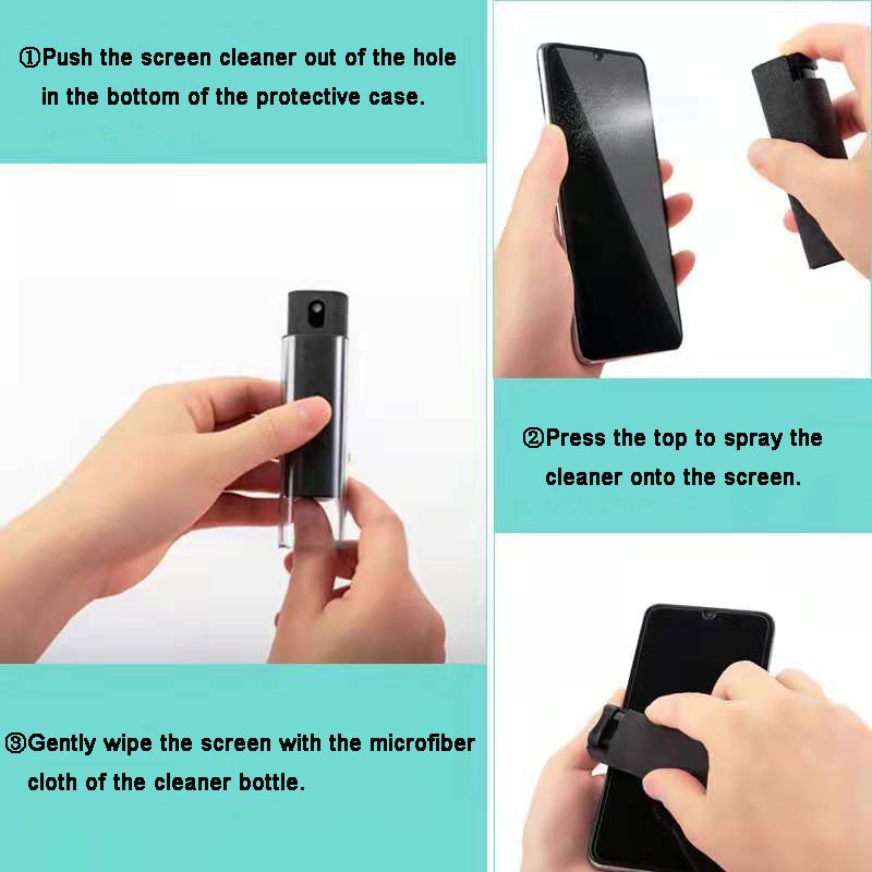 Popular mobile screen cleaner, computer screen cleaning kit, portable spray screen cleaning cloth