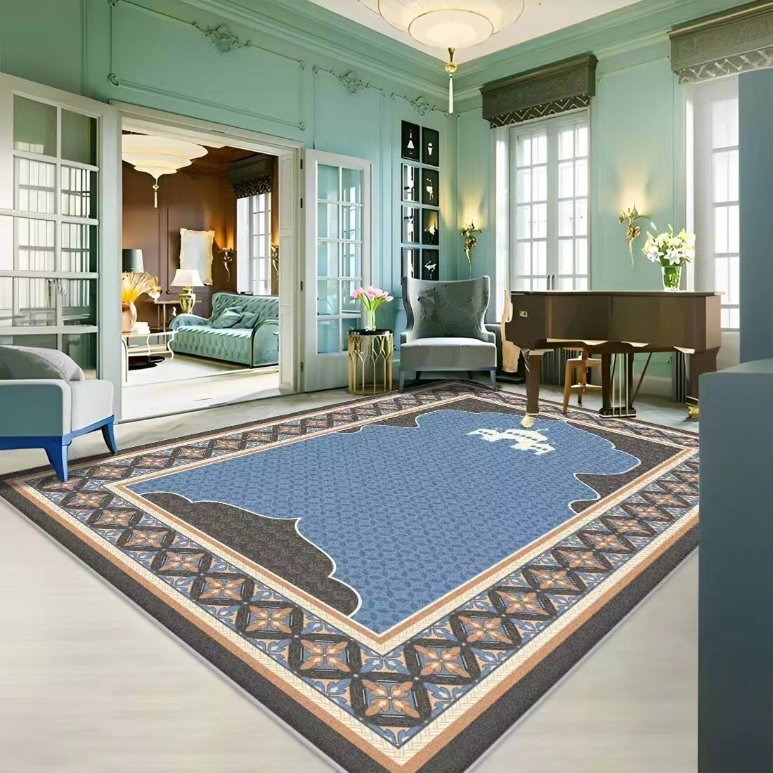popular hot sale Shaggy Carpet Warm Plush Floor Fluffy Kids used Faux Fur Area Rug Mats for Living Room