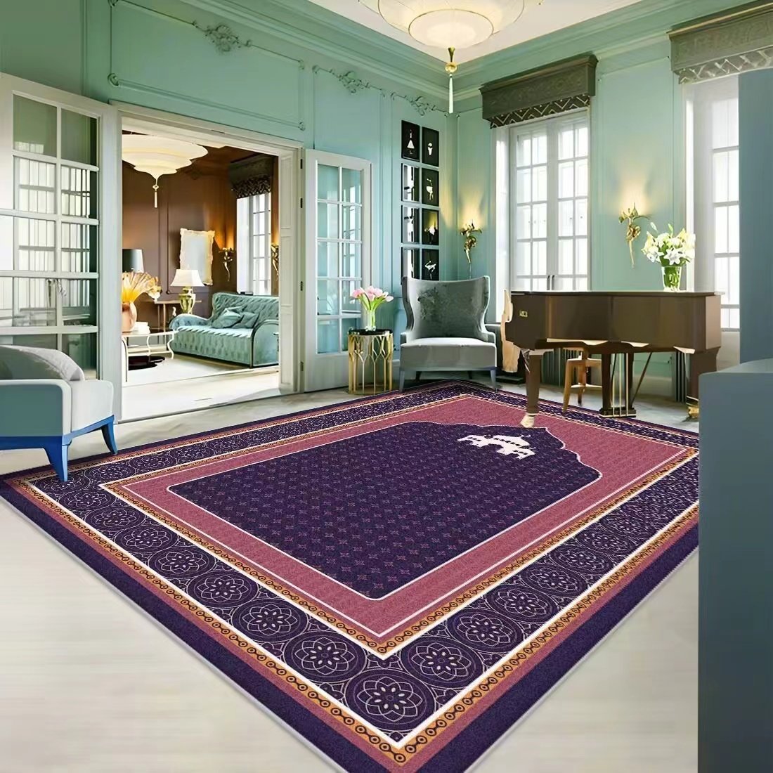 popular hot sale Shaggy Carpet Warm Plush Floor Fluffy Kids used Faux Fur Area Rug Mats for Living Room