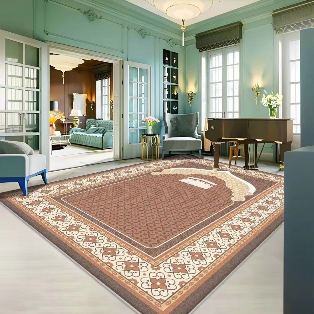 popular hot sale Shaggy Carpet Warm Plush Floor Fluffy Kids used Faux Fur Area Rug Mats for Living Room