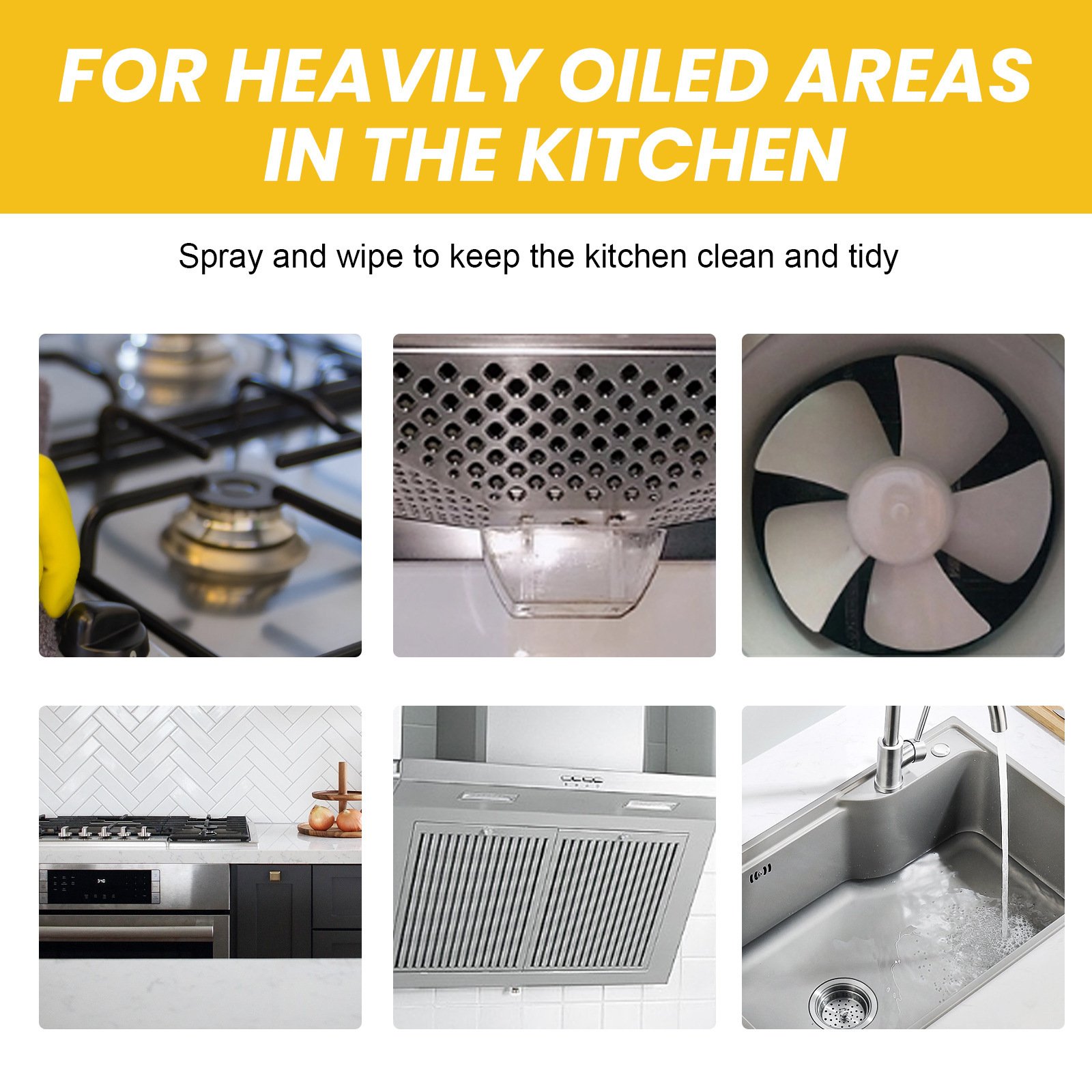 Hot sales jue fish Efficient Heavy Oil Stains Cleaner Spray Household Detergent Kitchen oil stain cleaner