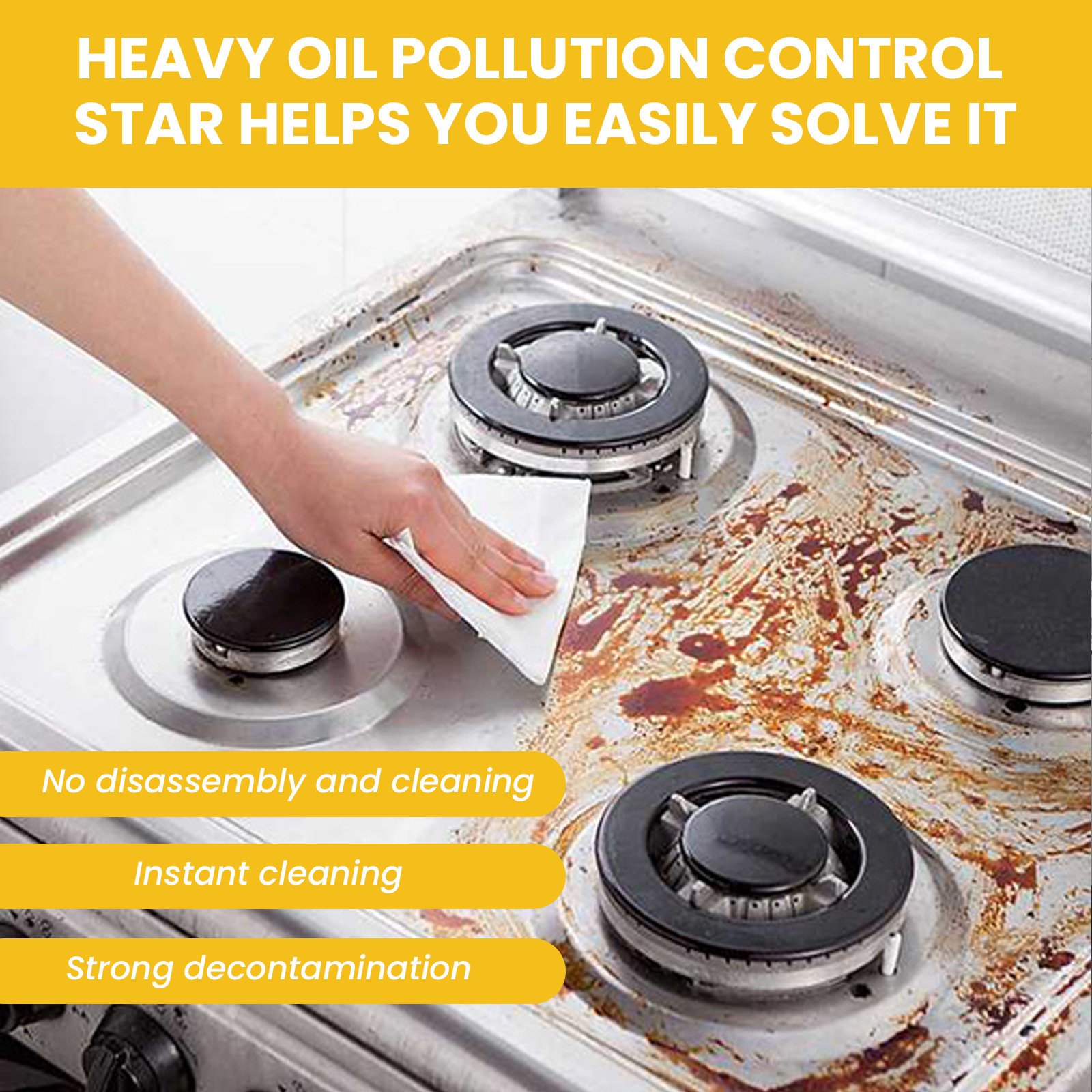 Hot sales jue fish Efficient Heavy Oil Stains Cleaner Spray Household Detergent Kitchen oil stain cleaner