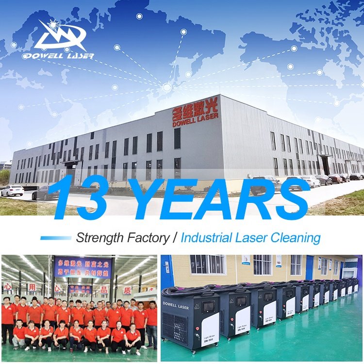 2022 Dowell 1kw 1.5kw 2kw 3kw mini continuous laser cleaning machine laser rust and paint removal cleaner