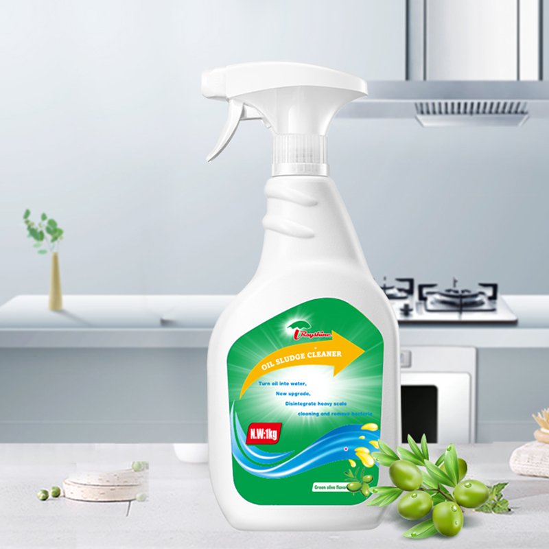 Rayshine eco-friendly home clean Green Olivia fragrance oil stains remover for kitchen Bathroom cleaning liquid 660G/ bottle