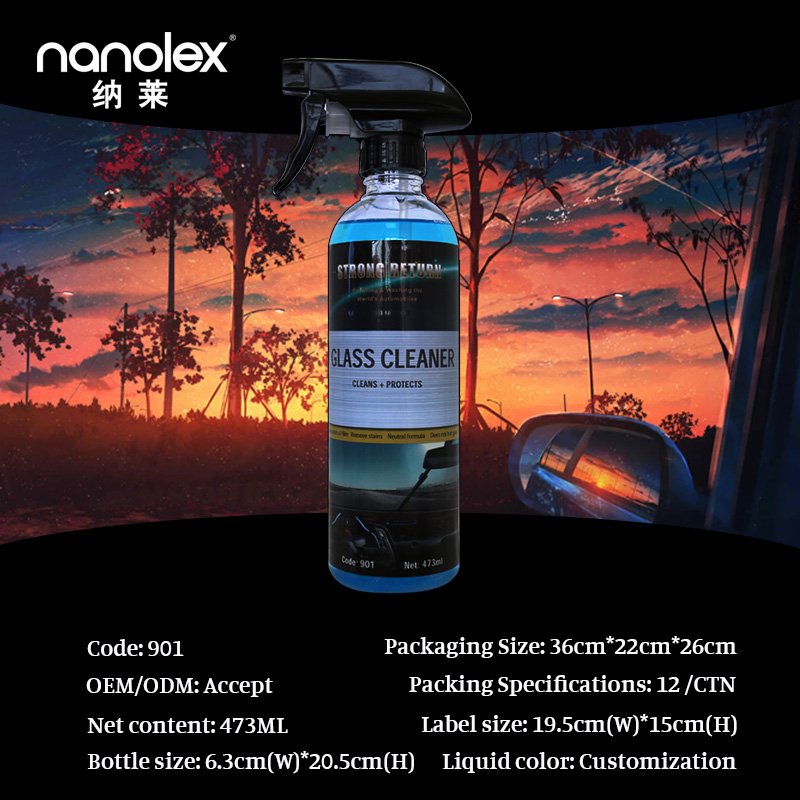Nanolex 901 Wholesale Manufacturer 500ml Cleaning Water Stains Car Windshield Glass Cleaner Concentrate liquid