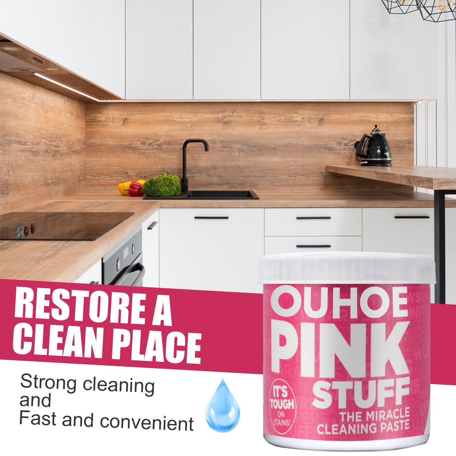 High Efficiency Powerful Heavy Oil Stain Remover Stainless Steel Kitchen Scouring Cleaners
