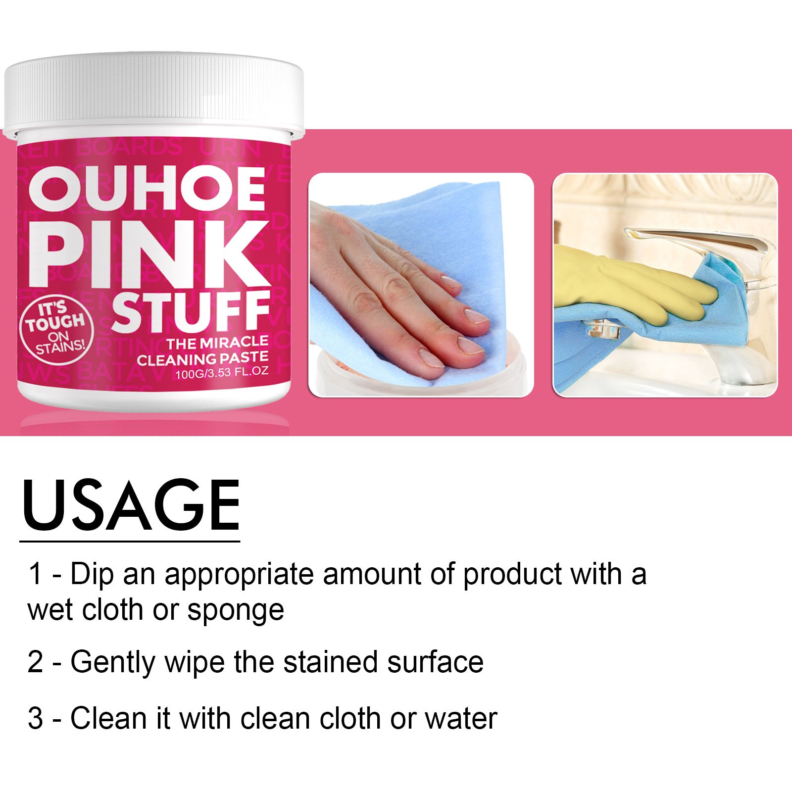 High Efficiency Powerful Heavy Oil Stain Remover Stainless Steel Kitchen Scouring Cleaners