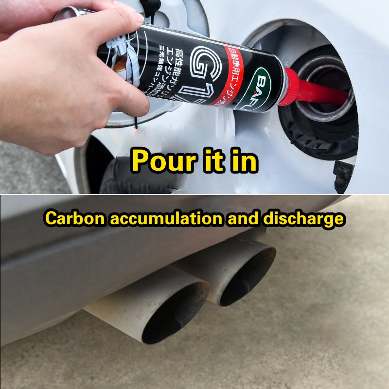 Catalytic cleaning agent for removing carbon deposits without dismantling tail gas cleaning agent catalytic converter