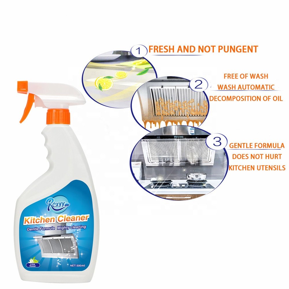 Hot Sale Products High Pressure oil stain Cleaner Kitchen Cleaning Spray For Household Remove Oil Detergent MOQ 3TONS