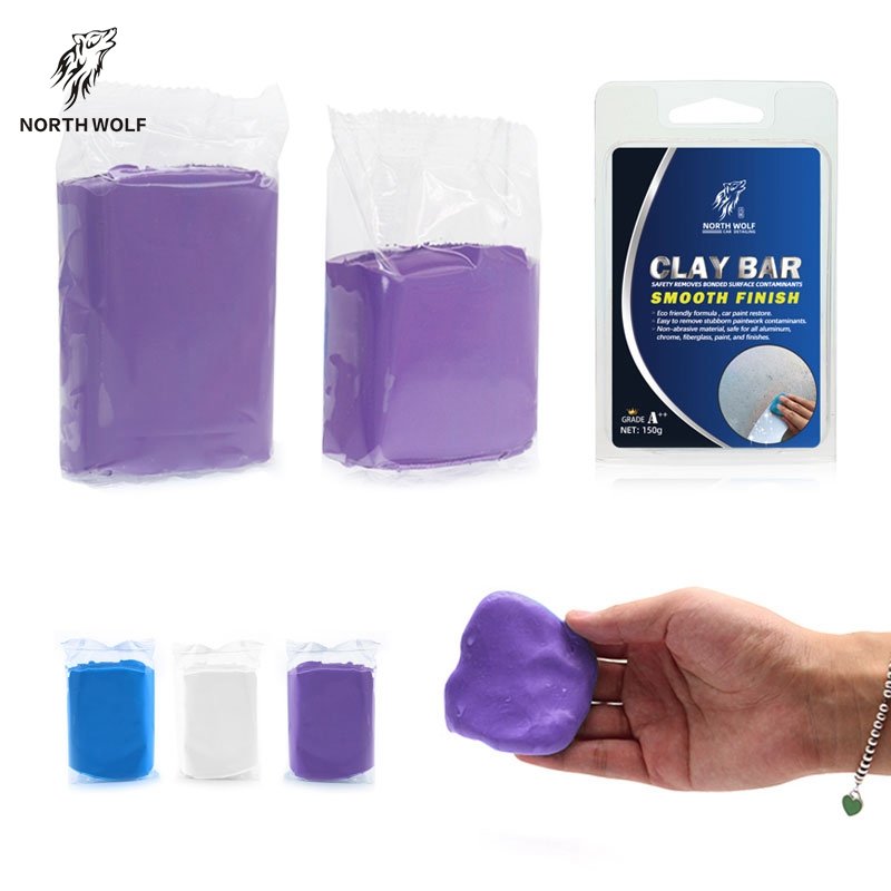 A+++ Clay Bar Auto Detailing North Wolf 100 g Car Care Clay Bar High Grade Purple Color Clay Bar