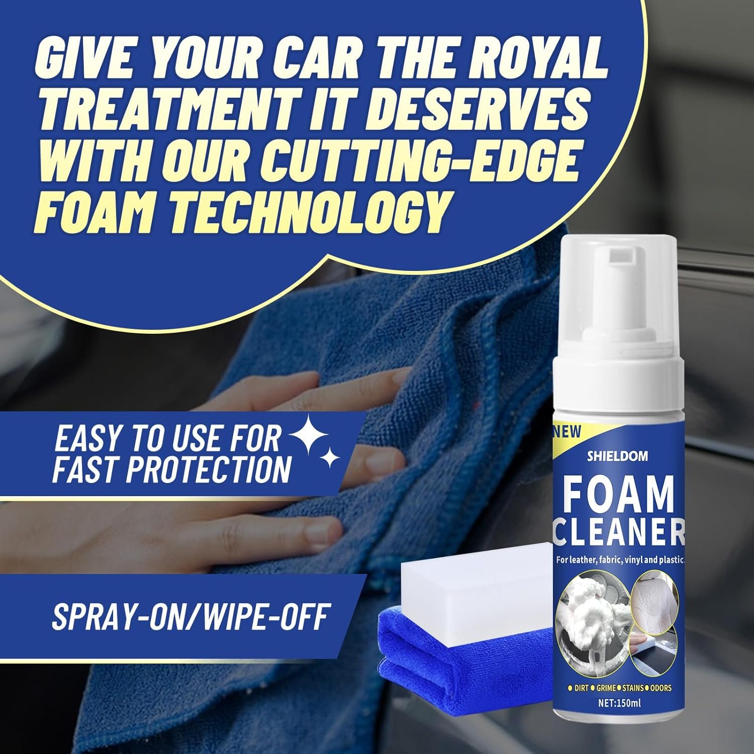 Multifunctional Car Interior Foam Cleaner Cars Seat Cleaner Multi Purpose Foaming Deep Cleaning For Auto And Home Remove Stain