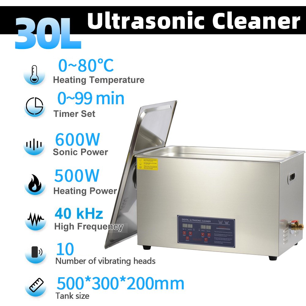 2-30L Ultrasonic Cleaner with Digital Timer Heater Stainless Steel Ultrasound Washing Machine 110V Ultra Sonic Home Appliances