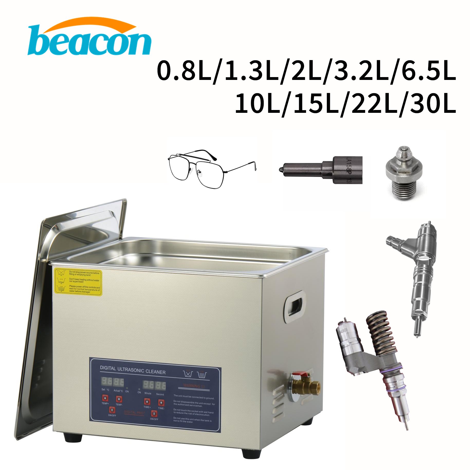 2-30L Ultrasonic Cleaner with Digital Timer Heater Stainless Steel Ultrasound Washing Machine 110V Ultra Sonic Home Appliances