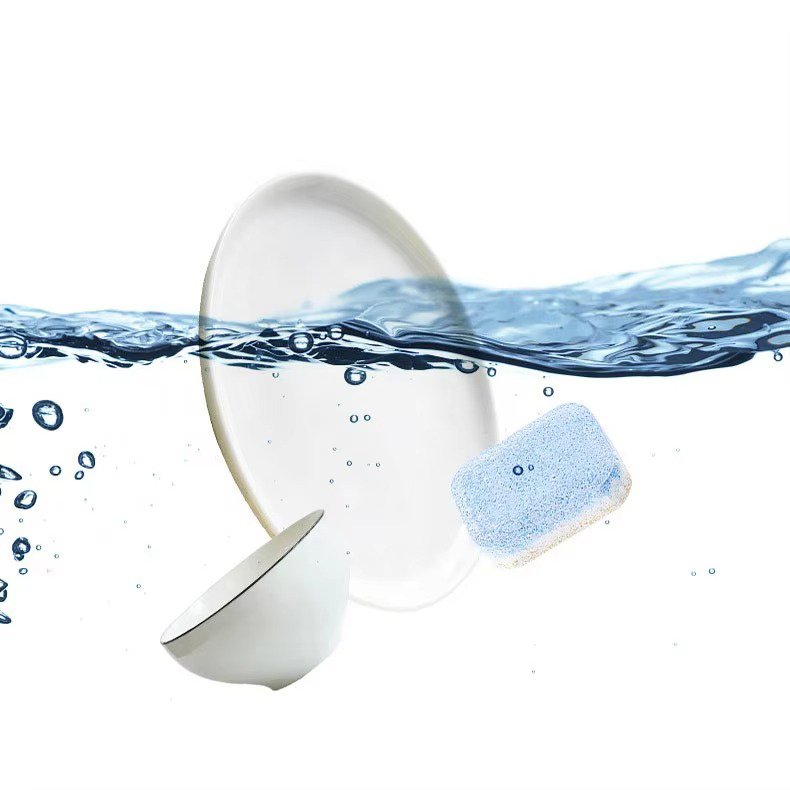 OEM/ODM 85pcs powerful oil stain removal dishwasher detergent Fresh Scent 2-in-1 Rinse Aid dishwasher detergent block