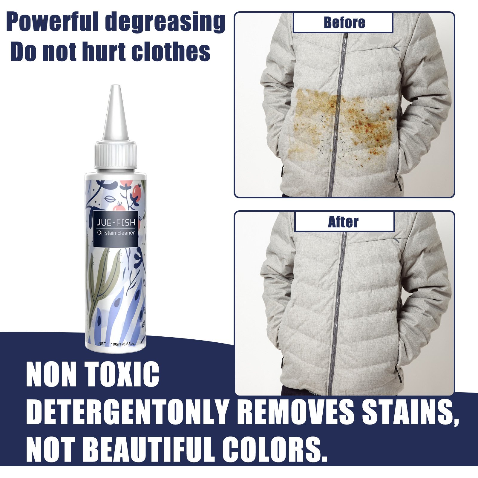 OEM Clothes Gentle Laundry Detergent Colored Clothes Spray oil stain cleaner for clothes