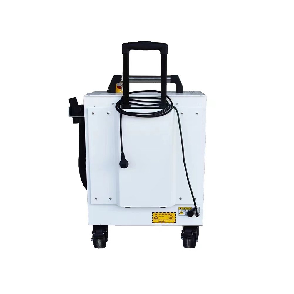 200W Pulsed Laser MOPA Troller Case Portable Laser Cleaning Machine Rust Oxide Layer Oil Stains Removal