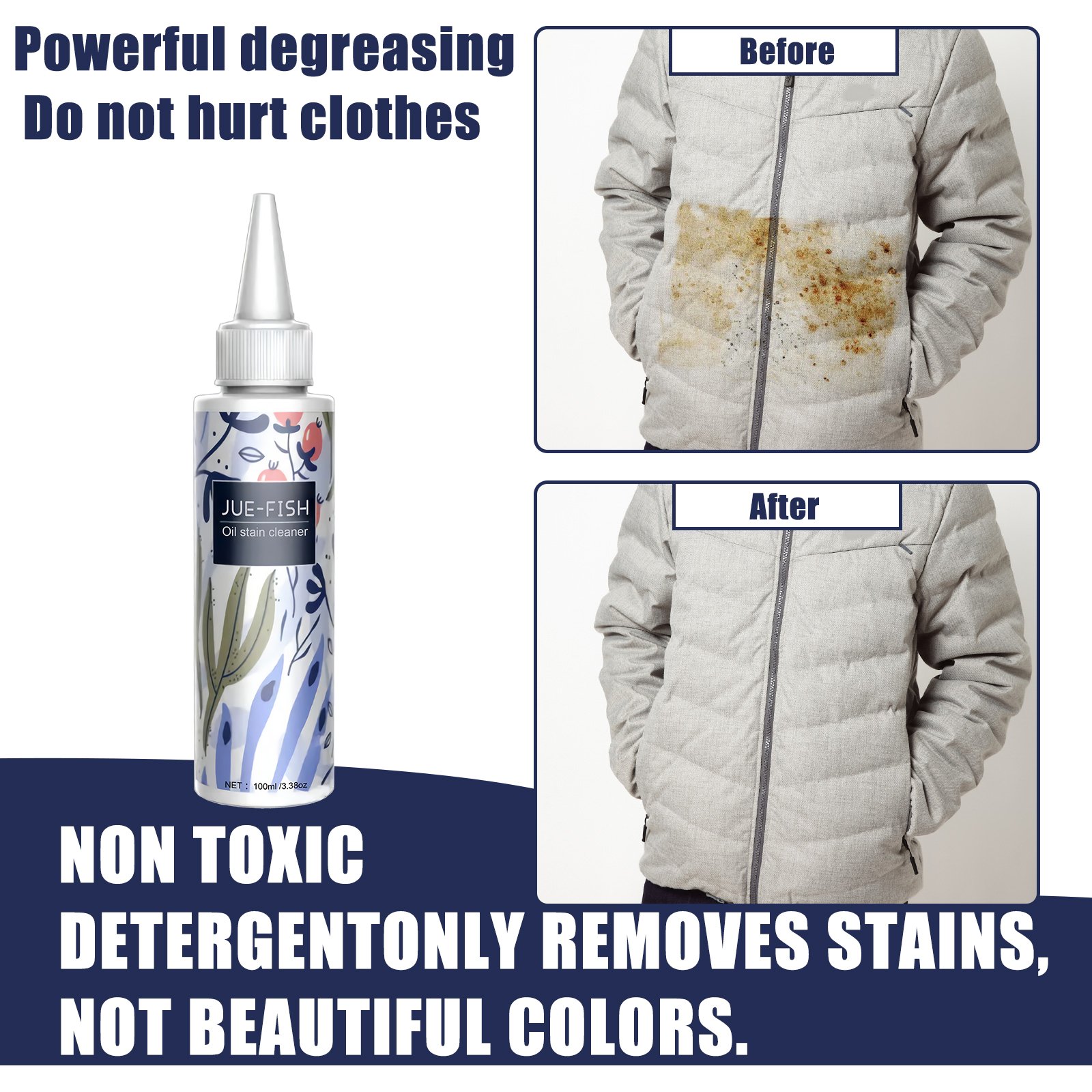 Jue-fish Liquid Detergent Clothes Stain Remove Clothes Detergent Spray Fragrance Detergent For White Clothes