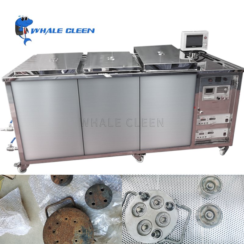 Two Tanks 52L Electrolytic Mold Ultrasonic Cleaning Machine to Remove Oil Rust Stain Carbon Gas