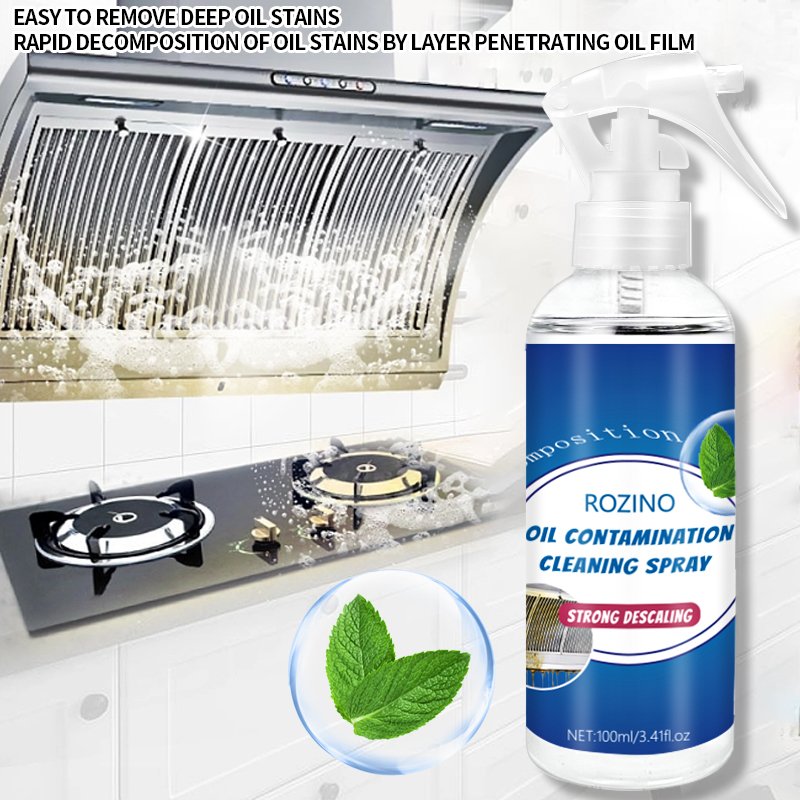 Oil Stain Cleaning Spray for Kitchen Heavy Oil Cleaner, Range Hood Cooktop Powerful Cleaning Stain Cleaner